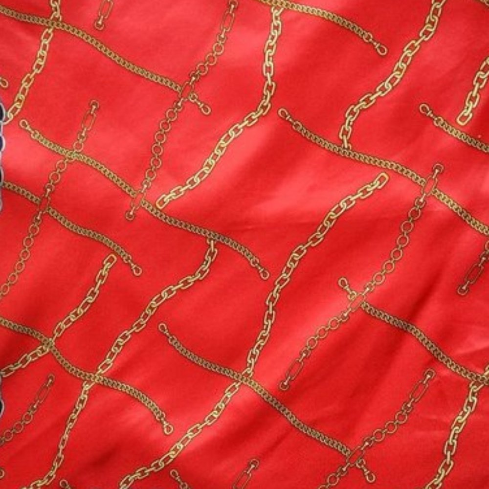 Chainlink silk scarf
